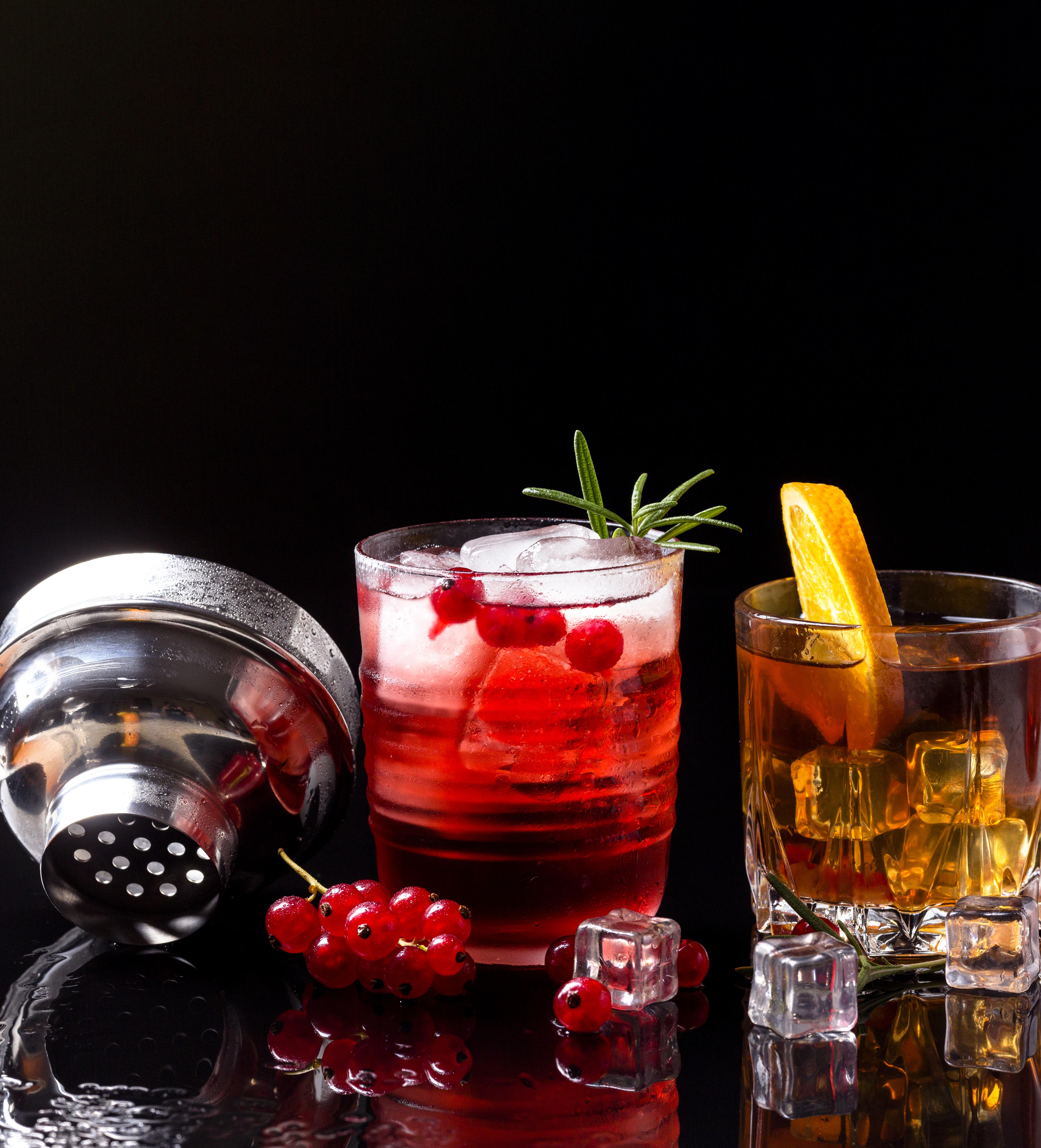 Bartender making cocktails